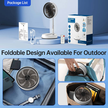 7200mAh outdoor portable silent remote control desktop vertical automatic shaking fan aluminum alloy telescopic timed home fan