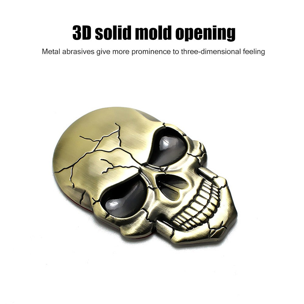 1Pcs 3D Metal Devil Skull Car Emblem Sticker Chrome Auto Badge Sticker Bumper Decal for Car SUV Truck Motorcycle