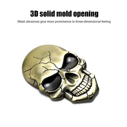 1Pcs 3D Metal Devil Skull Car Emblem Sticker Chrome Auto Badge Sticker Bumper Decal for Car SUV Truck Motorcycle