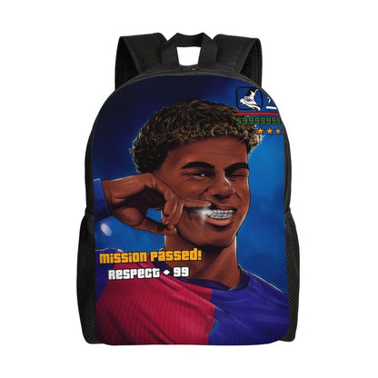 Lamine Y-Yamal Mochila Infantil para Meninos Meninas, Mochilas Esportivas de Futebol, Mochila Escolar Kawaii para Creche