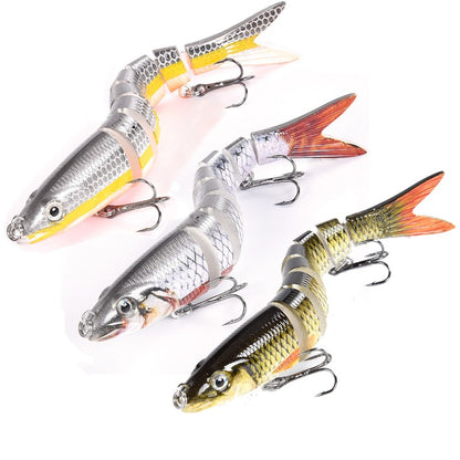 Iscas de Pesca Multi Articuladas Swimbait Crank Bait Isca Artificial Biônica de Afundamento Lento Água Doce Água Salgada Acessórios de Pesca de Truta Baixo