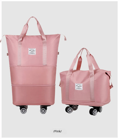 Mala expansível com rodízio universal Grande capacidade de armazenamento para separação de itens secos e molhados Bolsa de viagem e fitness leve
