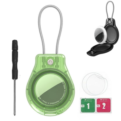 2/1 Pack Genuine Leather AirTag Keychain Holder . Secure Key Chain Case for Pet Collar Luggage Bag Full Cover Protective Keyring