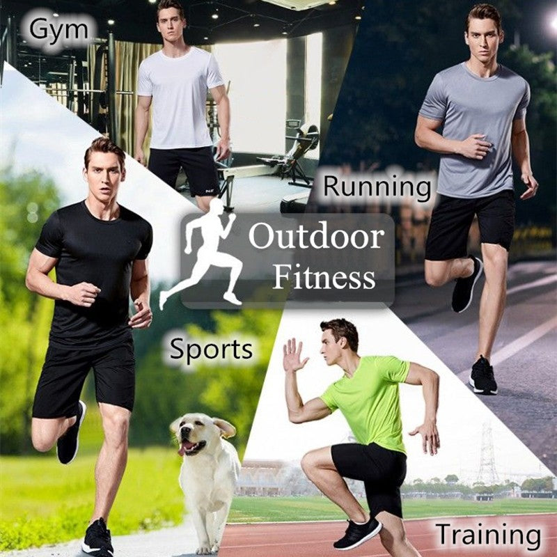 Running Shirts Soccer Shirts Men's Jersey Sportswear Mens Jogging T-Shirts Quick Dry Compression Sport T-Shirt Fitness Gym