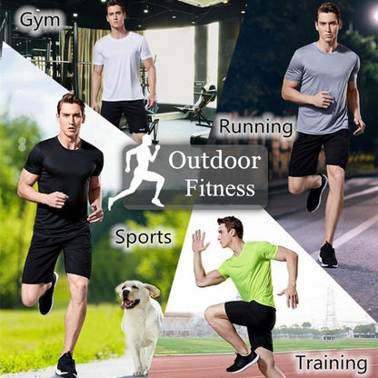 Running Shirts Soccer Shirts Men's Jersey Sportswear Mens Jogging T-Shirts Quick Dry Compression Sport T-Shirt Fitness Gym
