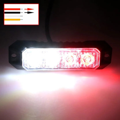 1PCS 4LED Strobe Warning Grille Flashing Lights Emergency Universal Trailer Truck Police Strobos Car Security Signal Lamp 12-24V