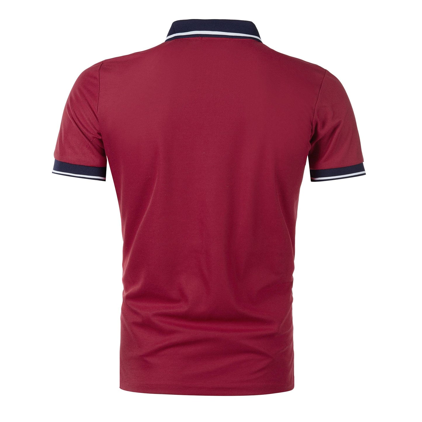 Men's new top Polo shirt T-shirt Summer men's short sleeve color lapel casual fashion white shirt T-shirt men's short sleeve