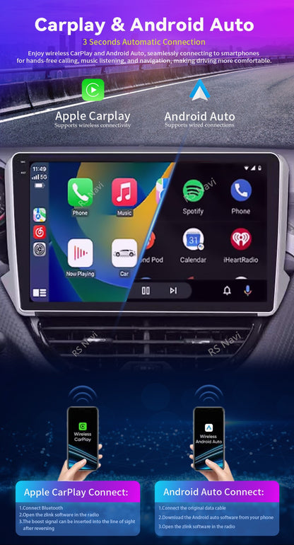 Android 15 Navigation Multimedia Player For Peugeot 2008 208 Series 2012 2013 2014 - 2018 Carplay Auto Stereo BT video Car radio
