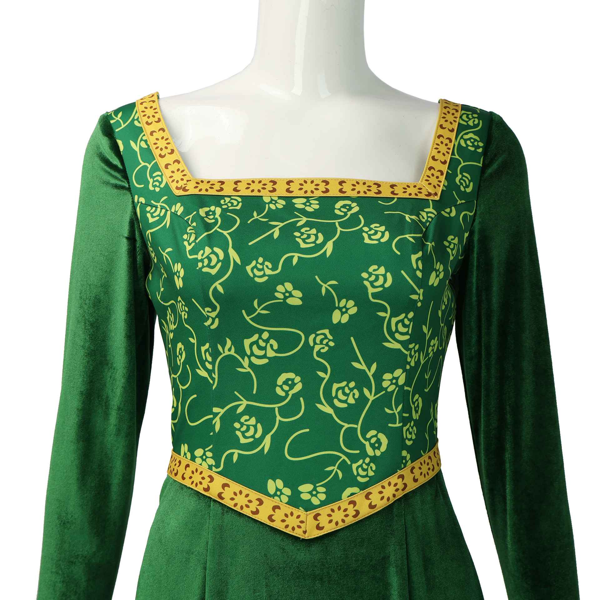 Anime Princess Green Dress Fiona Dress Shrek Cosplay Costume Halloween Fancy Fantasy Party Suit Roleplay for Adult Woman