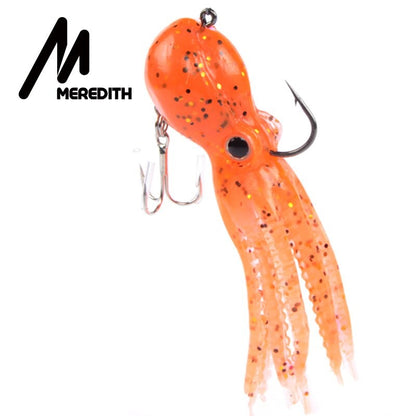 Isca de Pesca MEREDITH com Contrapeso Embutido 23g 9cm Cauda Longa Polvo Macio Isca Artificial de Silicone Macia