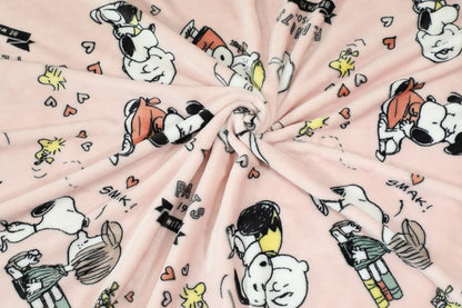 Snoopy Plush Blanket Comfortable Cartoon Snoopy Pattern Printing Flannel Blanket Office Nap Blanket Bedroom Bedspread Girl Gift