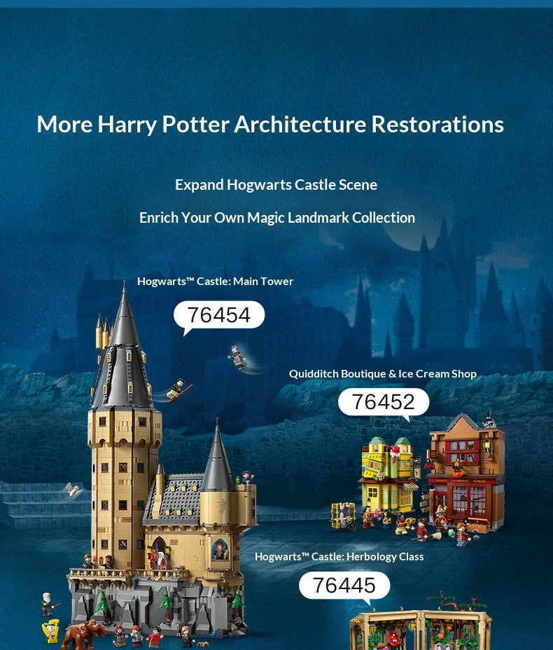 Blocos de montar Lego Castelo de Hogwarts 76445 Fênix de Dumbledore 76448 brinquedos infantis de montar presentes de Natal