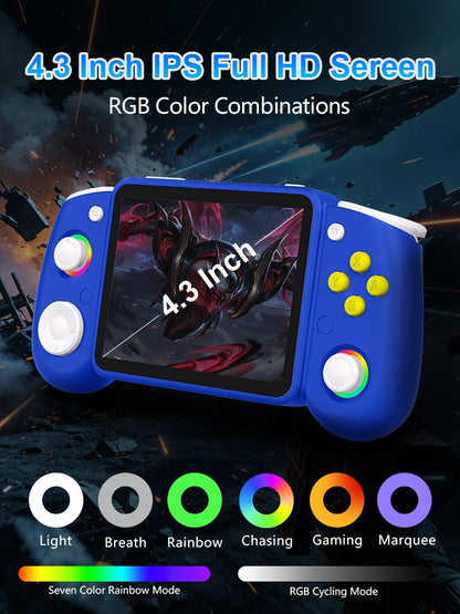AISLPC RG43H PRO Retro Handheld Game Console 22000+Games Dual System 4.3‘’IPS Screen 2.4G WiFi Online Play Portable Game Player