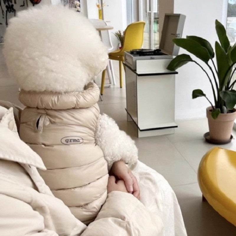 Roupas Sólidas de Cachorro da Moda Casaco de Cachorro Quente e Macio Colete de Inverno para Filhotes Jaqueta Impermeável para Gatos Fantasias de Estimação Suprimentos para Chihuahua