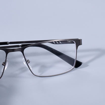 Homens Quadrados Metal Armação Grande Leitura Dobradiça de Mola Óculos de Presbiopia Bloqueio de Luz Azul Proteção Ocular Óculos +75+125+175+4