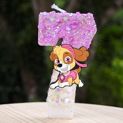 Paw Patrol Candle 0-9 Number Candle Paw Patrol Cartoon Character Party Cake Plug-in Birthday Cake Decoration Baby Shower Gift