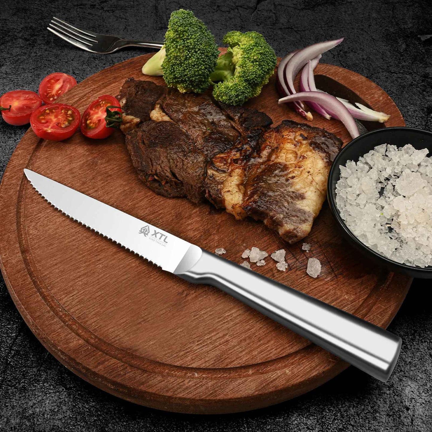 Conjunto de Facas para Carne 4/6/8 Peças Lâmina de Aço Inoxidável seiko Facas de Cozinha Afiadas Faca de Jantar Cortador de Carne Conjunto de Talheres