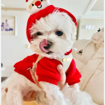 Roupa de Natal para Cães Pequenos e Médios, Roupa de Cachorro, Casaco de Gatinho, Fantasia de Chihuahua, Roupas de Ano Novo para Pets