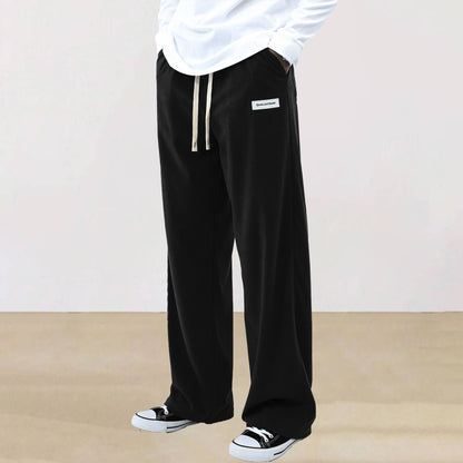 Mens Corduroy Joggers Pants Casual Cargo Pants Drawstring Elastic Waist Baggy Tapered Sweatpants with Pockets Outdoor Sweatpants