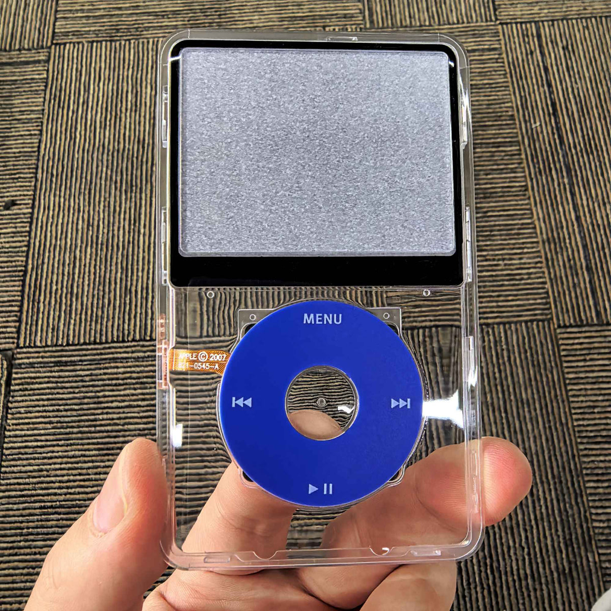 Clear Faceplate Transparent Front Housing Case with Clickwheel Flex Button Kit For iPod Classic 6th 7th Gen 80GB 120GB 160GB