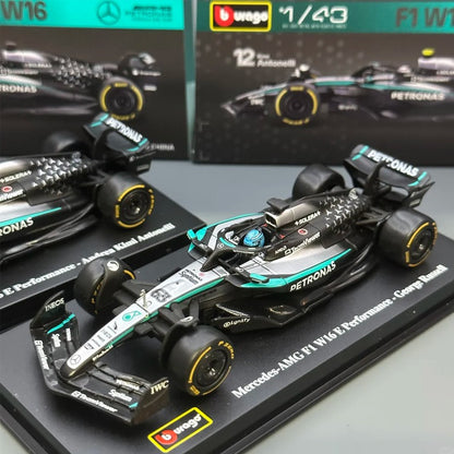Novidade em Estoque Bburago Série F1 2025 1:43 2025 F1 Sf-25 Leclerc Rb21 Verstappen Mcl39 W16 Modelo Miniatura de Liga Brinquedos Personalizados Presentes