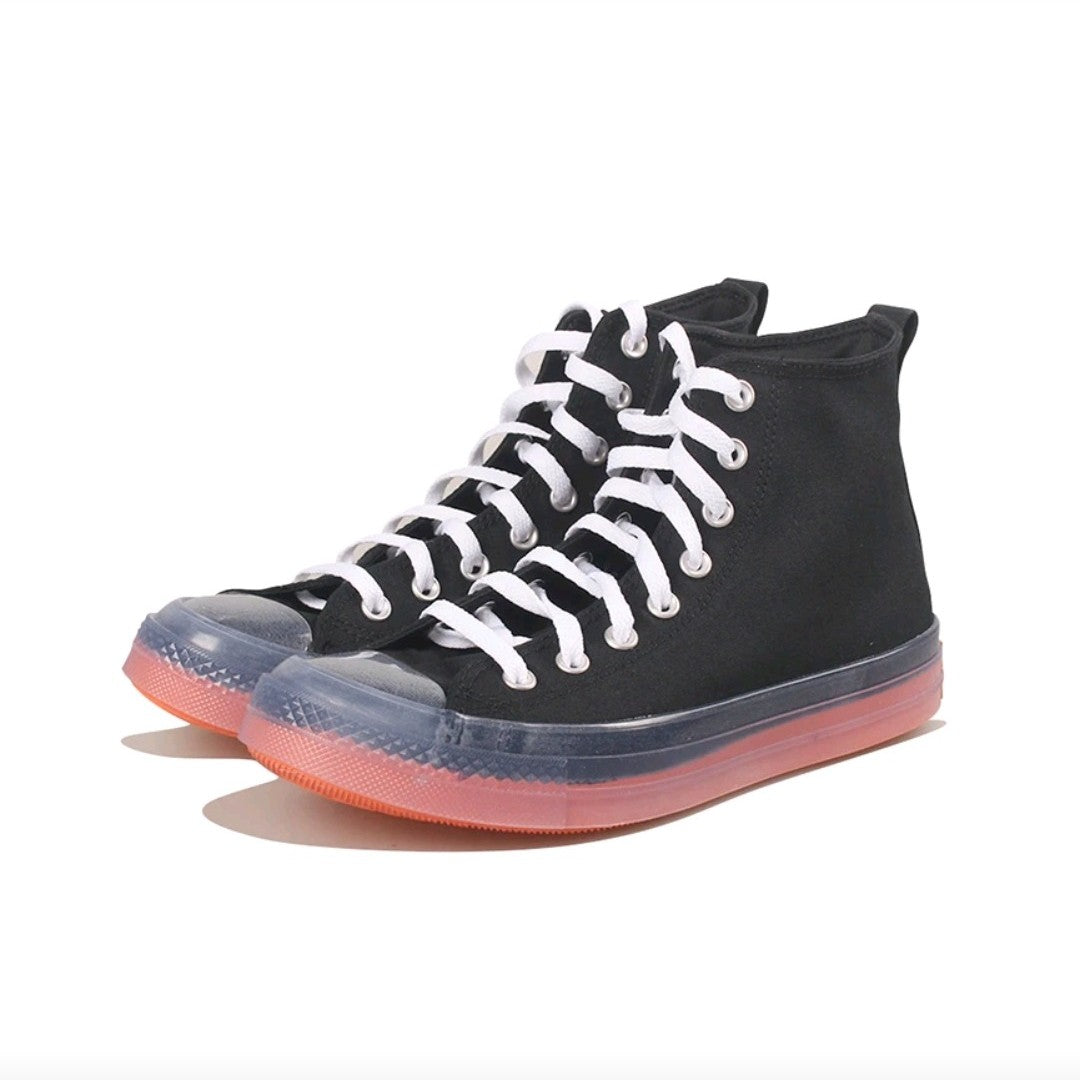 Converse Chuck Taylor All Star CX Men's and Women's Skateboarding Shoes, Durable, Shockproof Sneakers, Black and Orange