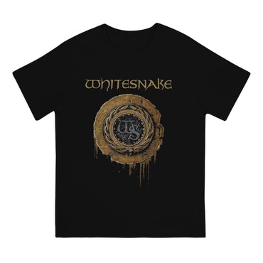 Whitesnake Creative TShirt for Men The Old Logo Round Neck Basic T Shirt Distinctive Birthday Gifts OutdoorWear