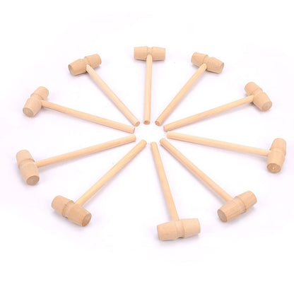 10 Peças Mini Martelo de Madeira Bolas Brinquedo Substituto de Martelo de Madeira Bebê