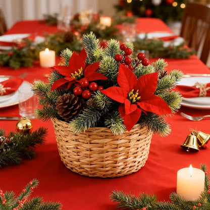 Artificial Flowers Maintenance-Free Christmas Bouquet Red Berry Decoration Festive Holiday Artificial Flowers For Festive Home