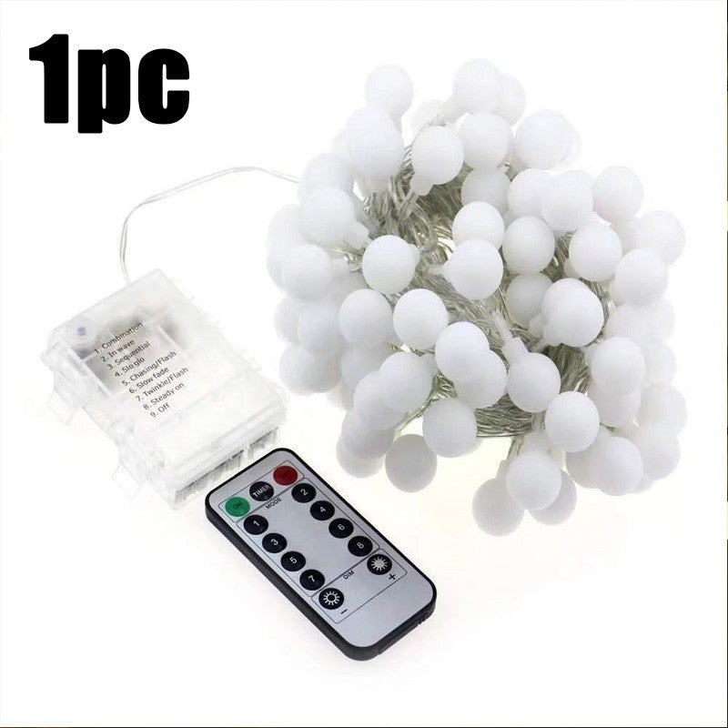 Outdoor Christmas LED String Lights - Waterproof Solar-Powered Decor - Perfect for Garden, Courtyard, Wedding & Terrace