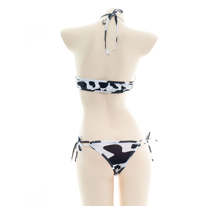 AniLV Cow Series Swimsuit Bodysuit Bikini Maid Unifrom Costume Summer Beach Kawaii Girl Swimwear Skirt Uniform Set Cosplay