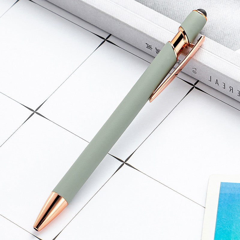 100 Pcs Light - Metal Capacitive Universal Touch Screen Stylus Ballpoint Pen Free Custom Logo Writing Stationery Office Gifts