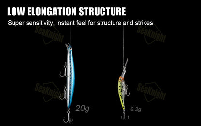 Linha de Pesca SeaKnight W8 II 300M PE, 8 Fios, Multifilamento Trançado, Revestimento Atualizado de Resina de Silicone, Pesca em Água Salgada
