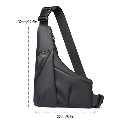 Multifunctional Fashion Trends Men's Bags High Quality Crossbody Shoulder Bag Solid Color New Messenger Bag Portable Chest Bag