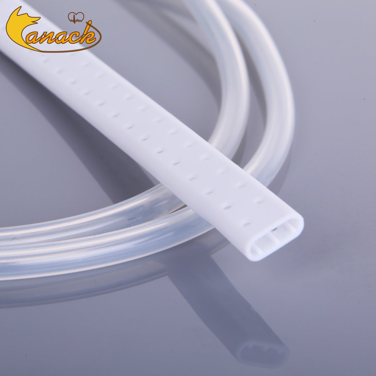 Cânula de Drenagem Perfurada Plana de Silicone Grau Médico Veterinário Canack 1 unidade