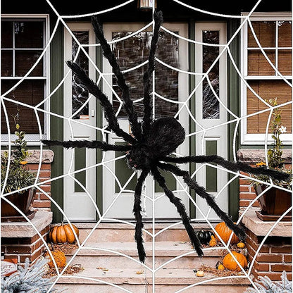 3/2/1pcs Halloween Decor Giant Black Plush Spider Halloween Party Bar Haunted House Horror Props Outdoor Scary Large Spiders