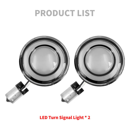 Pisca de Moto LED 1156 Estilo Bala LED Cinza para Harley Touring Sportster XL 2002-2021 Softail Dyna 02-17 FLSTSB FLTRU