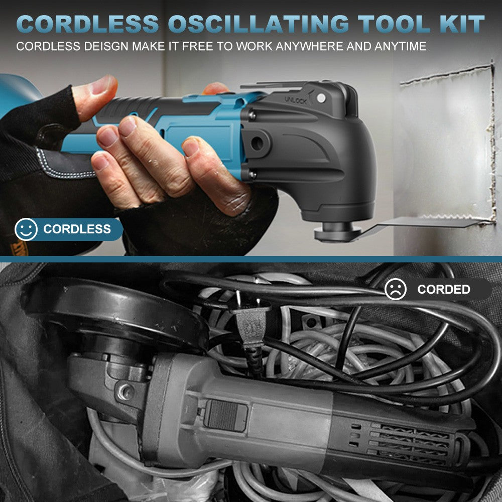 Ferramenta Multifuncional Oscilante para Bateria Makita 18V Serra Elétrica Aparador Ferramenta Oscilante para Cortar Raspar Lixar Ferramenta Elétrica