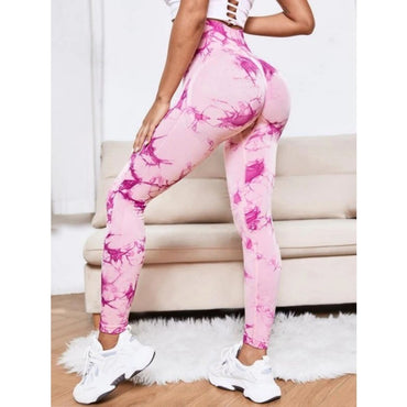 Seamless High Waist Leggings Women Tie Dye Leggings Fitness Sports Running Yoga