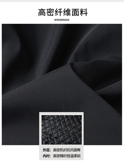 Winter Men's Fleece Warm Jackets Bomber Fashion Parkas Outerwear Coats Men Casual Windbreaker Jacket Classic Solid Thermal Coat