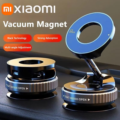 Suporte magnético forte para telefone Xiaomi, design dobrável, suporte automotivo a vácuo ajustável em 360° para celular para transmissão ao vivo em iPhone