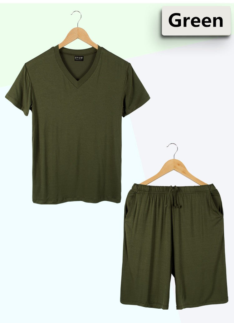 Summer Sleep Pajama Sets Nightwear Soft Modal Sleepwear Plus Size 5XL 6XL Lounge Wear Short Sleeve Cool Sleep Tops with Shorts