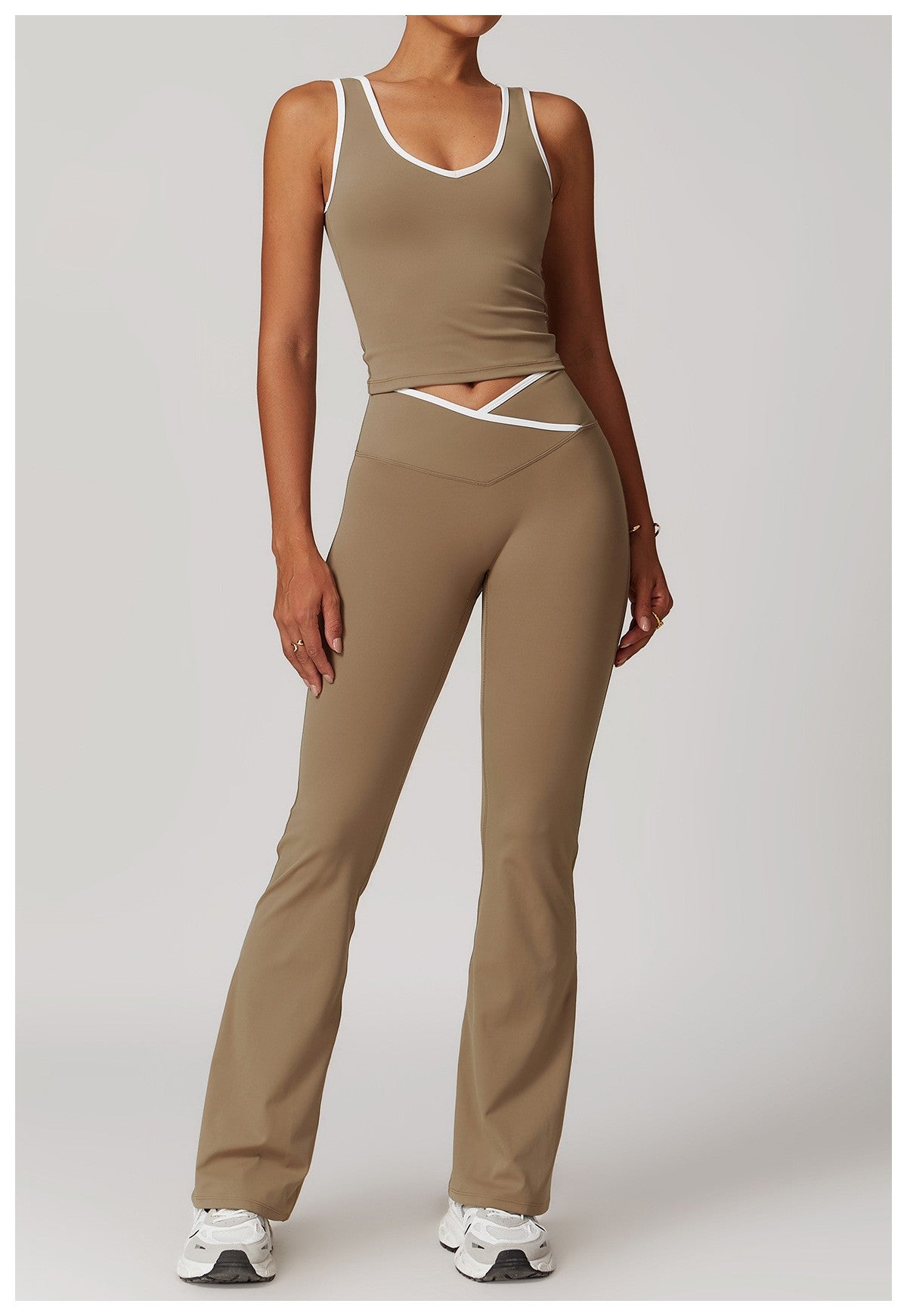 Yoga Set 2 Pieces Workout Outfits Fitness Sportswear Gym Tracksuit High Waist Leggings Sports Bra Athletic Wear Women Clothes