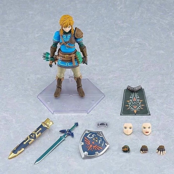 Boneco Articulado The Legend Of Zelda Tears Of The Kingdom Figma 626 Link Figures Breath Of The Wild Anime Figure Coleção Presente