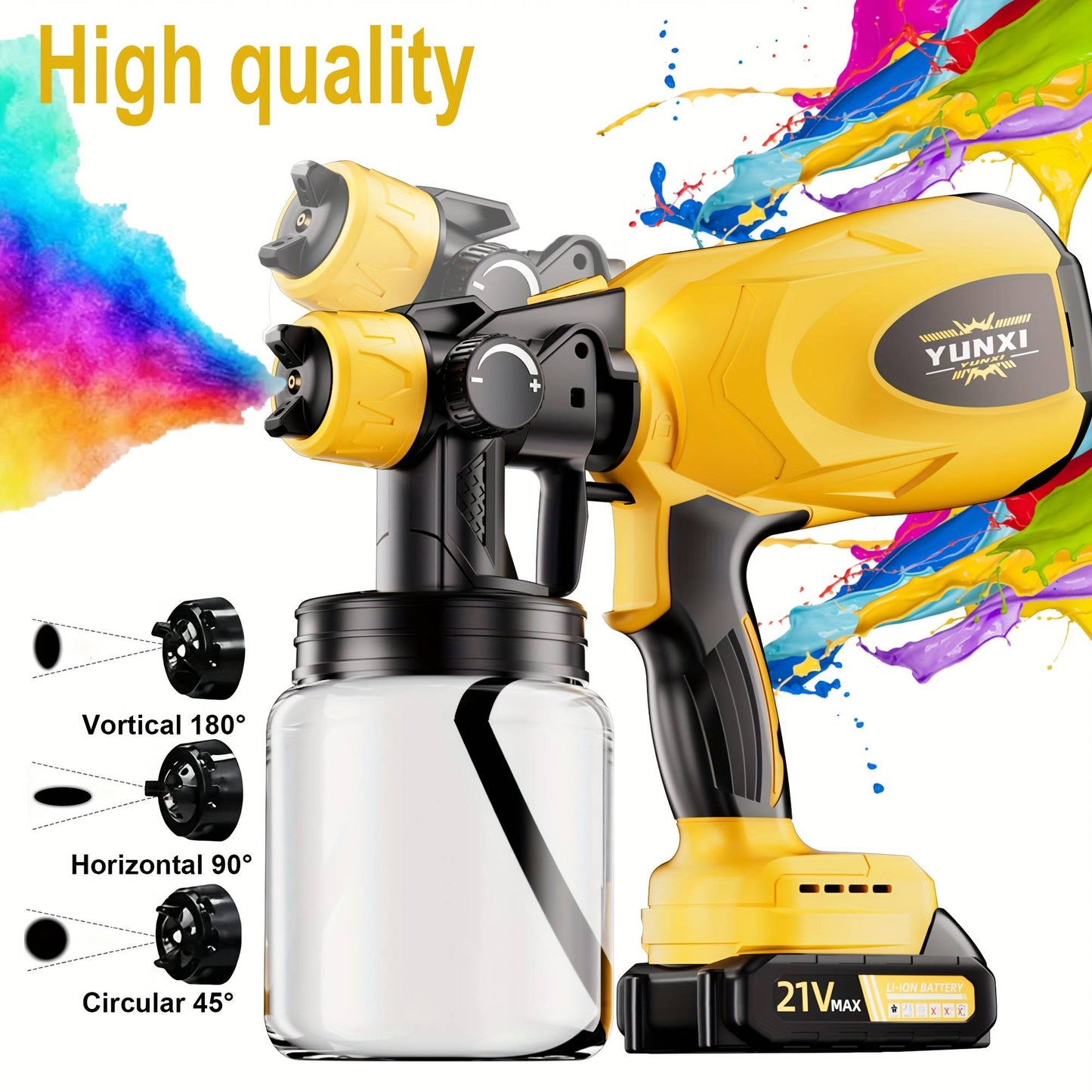 Pulverizador de tinta sem fio para bateria Makita 18V pistola de pulverização elétrica para carro, móveis, parede, janelas, porta, ferramenta elétrica para pintura em madeira