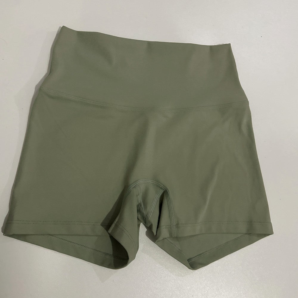 Solid Color High Waist Yoga Ultrashort Leggings Soft Women Gym Athletic Tight Sport Short Compression Comprehensive Training Jog