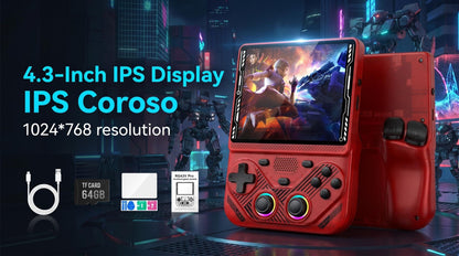 AISLPC RG43V PRO Handheld Game Console Dual System 4.3"IPS Screen WIFI 6 RK3562 Chip 22000+Games Portable Pocket Video Player