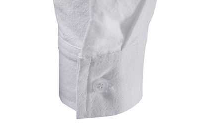 King Billion Men's Shirts Casual Men Cotton Linen Long Sleeve T-shirt Spring Autumn Vintage Shirt US Size Drawstring Neck