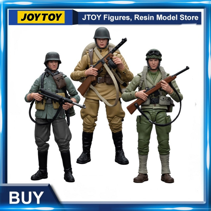 [EM ESTOQUE] JOYTOY 1/18 Boneco de Ação Exército da Segunda Guerra Mundial Militar Anime figuras Brinquedos Modelo