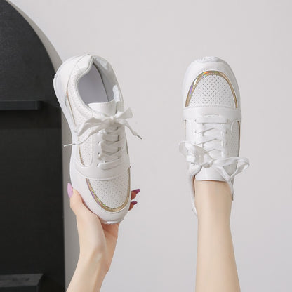 2025 Women's Mesh Sneakers Patchwork Lace Up Flat Shoes for Women Lightweight Female Shoes Classic Versatile Zapatillas De Mujer